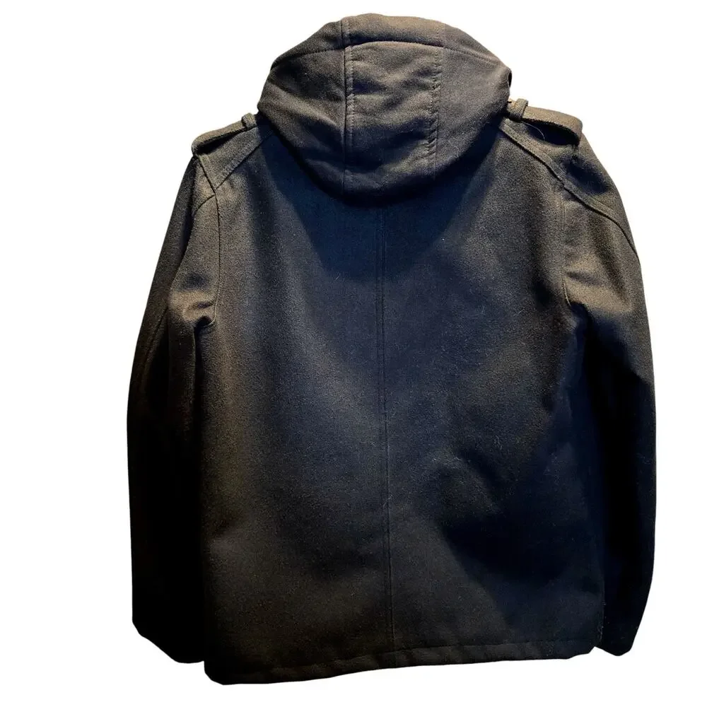 Class Club Girls 14 16 Black Coat Jacket Children's XL Zip Out Liner Remove Hood